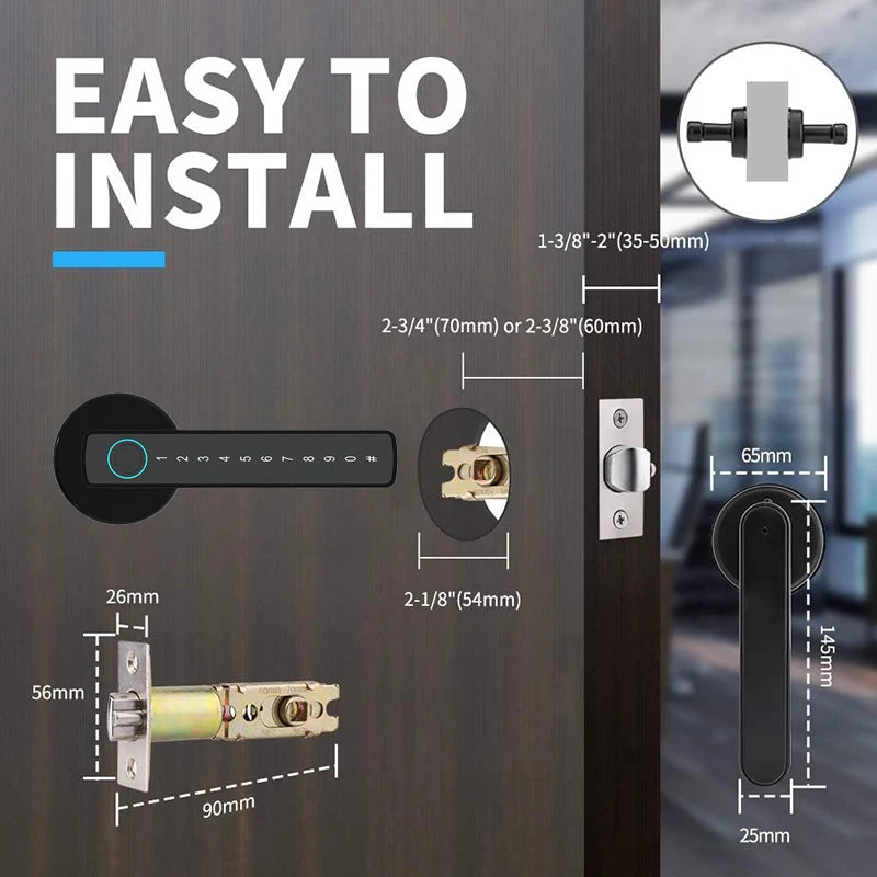 Mechanic door handle with 6 different ways to open